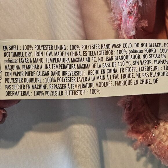 ‘Endless Rose’ Pink Tweed Cropped Blazer NWT Size S - Picture 9 of 10